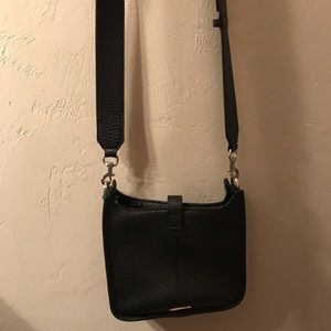 Black Pebbled Leather Rebecca Minkoff Crossbody